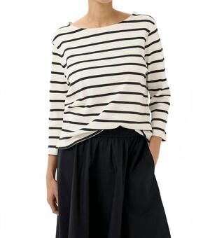 NEW PART TWO nelapw t-shirt in navy stripe